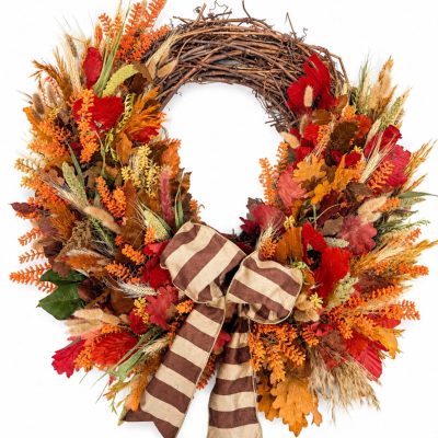 25" Handmade Festive Fall Wreath